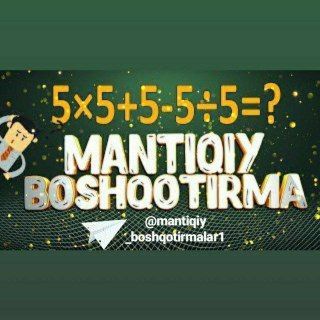 Telegram profile photo for Mantiqiy boshqotirmalar