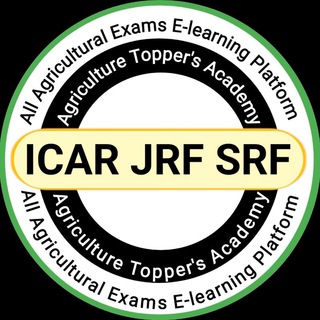 Telegram profile photo for ICAR JRF SRF NET ( Agri Toppers Academy )