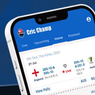 Telegram profile photo for CRICCHAMP | Cricket News | Stats | Records | IPL, BBL, BPL