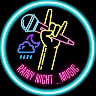 Telegram profile photo for 🎵Rainy Night Music🎵Play List Typography