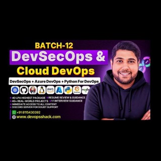 Telegram profile photo for Batch-12 | DevSecOps & Cloud DevOps | Recorded