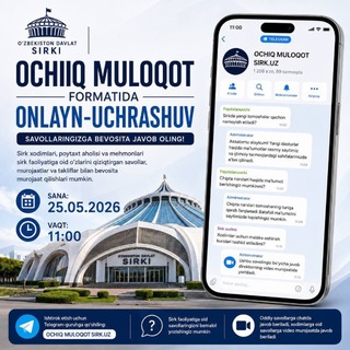 Telegram group profile photo for OCHIQ MULOQOT SIRK.UZ