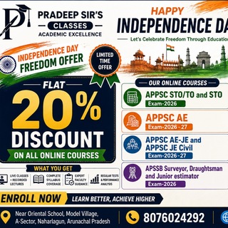 Telegram group profile photo for Pradeep Sir Classes (APPSC AE-JE Civil)