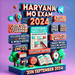 Telegram profile photo for Channel: Haryana Medical Officer MO Exam Preparation UHSR MO Recruitment 2024