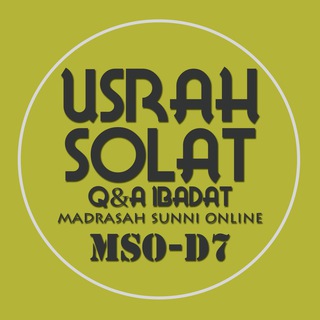 Telegram profile photo for Usrah Solat (Q&A Fiqh Ibadat) ⭐️ MSO-D7