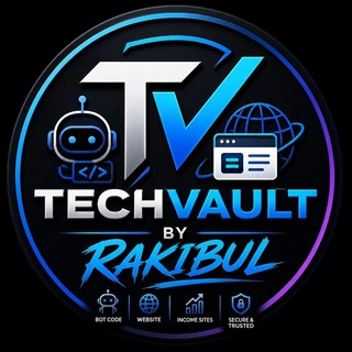 Telegram profile photo for TechVault by Rakibul