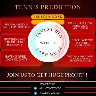 Telegram profile photo for TENNIS PREDICTION