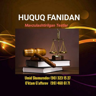 Telegram profile photo for ๐ Huquq fani
