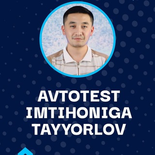 Telegram profile photo for ILHOMJON AVTOTEST |AVTOMENTORPRO.UZ