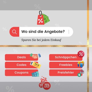 Telegram profile photo for Schnäppchen, Freebies, Preisfehler, Deals, Codes, Coupons und vieles mehr.