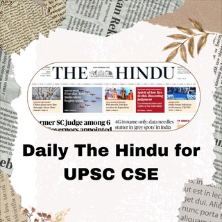 Telegram profile photo for The Hindu for UPSC by CSE Topper