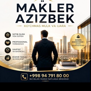 Telegram profile photo for Urganch ijara TASHKENT KVARTIRALAR HALOLLIK FOYDADAN USTUN