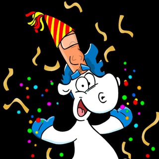Telegram profile photo for Stinkefingereinhorn - Täglich witzige Cartoons und Bilder mit dem dicken Einhorn
