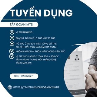 Telegram profile photo for Tuyển Dụng Bank Uy Tín