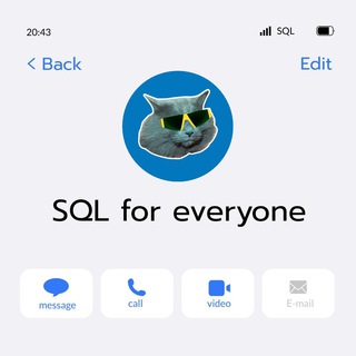 Telegram profile photo for SQL for everyone