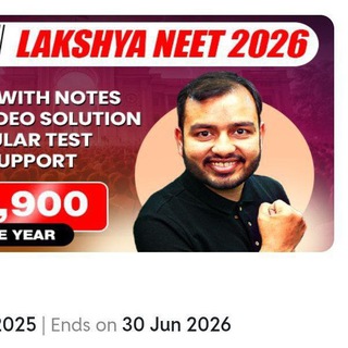 Telegram profile photo for Lakshya NEET 3.0 Lectures 2027 PW