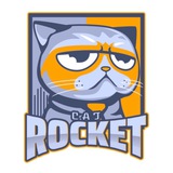 Telegram profile photo for Rocket Cat Channel