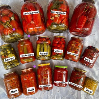 Telegram profile photo for 🥗Қишга салат,икра ,тузламалар🍅🫑🌶️🥒🍆🧄