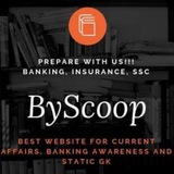 Telegram profile photo for Byscoop - Current Affairs, Banking and Static GK