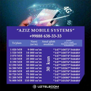 Telegram group profile photo for UMS VA UZMOBILE KAMPANIYADIDAN ENG ARZON INTERNET PAKETLAR