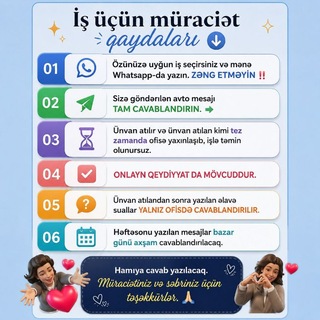 Telegram profile photo for 📌 Vakansiya Günay. Rəsmi işlə təmin mərkəzi. 📌