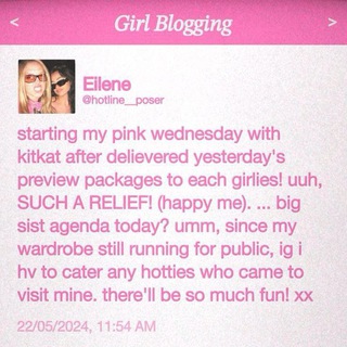 Telegram profile photo for blissette’s pinkprint. 💗