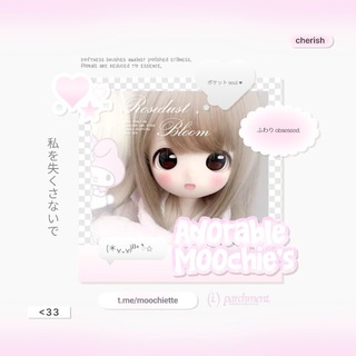 Telegram profile photo for ㅤ ᡗ,moochie’s .. 𓏼 ᩧ 🎀