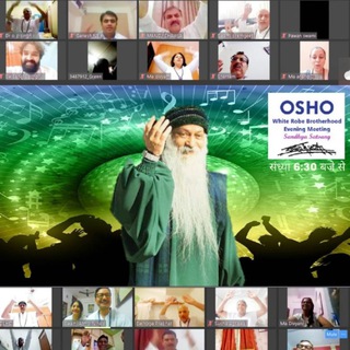 Telegram profile photo for OSHO Meditate Celebrate🌹 ओशो संध्या सत्संग Evening Meeting of White Robe Brotherhood Sandhya Satsang