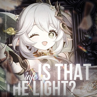 Telegram profile photo for 𝓘𝙨 𝓣𝙝𝙖𝙩 𝓣𝙝𝙚 𝓛𝙞𝙜𝙝𝙩?̾ ; 𝐈𝐧𝐟𝐨