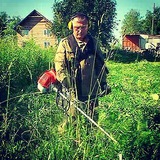 Telegram profile photo for Сибирский косарь. Покос травы, скос, скашивание на участке, даче, огороде. Косим траву триммером.