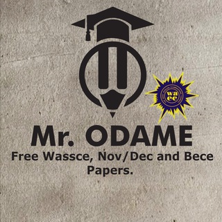 Telegram profile photo for MR. ODAME FREE WASSCE ,NOV/DEC , CTVET AND BECE PAPERS