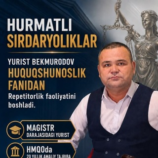 Telegram profile photo for Huquqshunos Bekmurodov