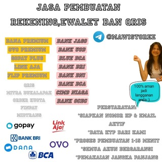 Telegram profile photo for JUAL BELI AKUN DANA - OVO-GOPAY-BANK JAGO -DLL