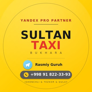 Telegram profile photo for Sultan Taxi Bukhara