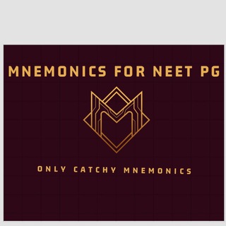 Telegram profile photo for Mnemonics for NEET PG