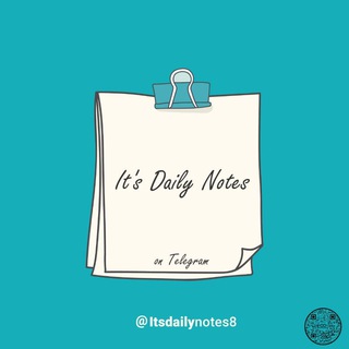 Telegram profile photo for It's Daily Notes๐๏ธ
