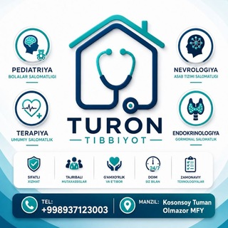 Telegram group profile photo for πͺ Turon Tibbiyot π