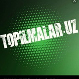 Telegram profile photo for TOPILMALAR_UZ