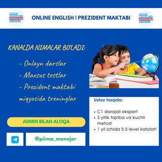 Telegram profile photo for PIIMA ENGLISH 3-4-SINFLAR