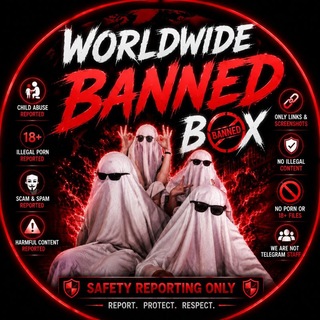 Telegram profile photo for 🌐 𝗪𝗢𝗥𝗟𝗗𝗪𝗜𝗗𝗘 • 𝗕𝗔𝗡𝗡𝗘𝗗 • 𝗕𝗢𝗫 🚫
