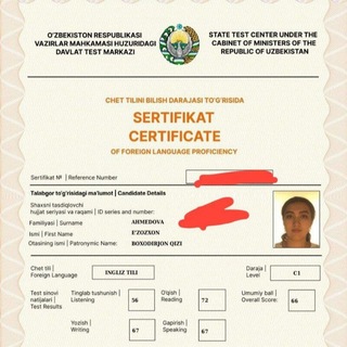 Telegram profile photo for Ingliz tilini o'rganamiz