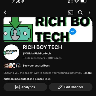 Telegram profile photo for RICH BOY TECH