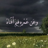 Telegram profile photo for 『 وَعَنْ عُمْرِهِ فِيمَـ أَفْنَـاهُ 』