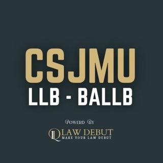Telegram profile photo for CSJMU BALLB | LLB | UPDATES- BY Law Debut