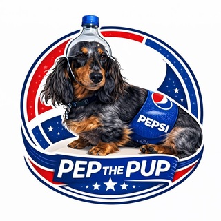 Telegram profile photo for Pep the Pup (made by Pepsi)