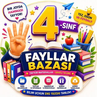 Telegram profile photo for 4-sinf fayllar bazasi