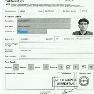 Telegram profile photo for English (IELTS)|| Khudoyberdi