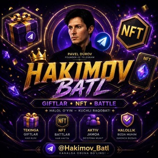 Telegram profile photo for 𝐇𝐚𝐤𝐢𝐦𝐨𝐯 𝐁𝐚𝐭𝐥