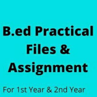 Telegram profile photo for B.Ed. notes and Practical files
