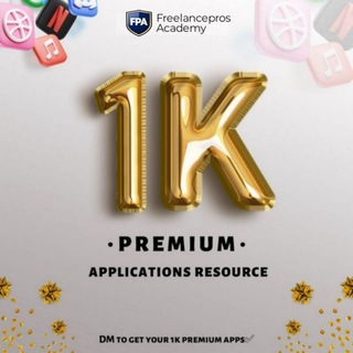 Telegram profile photo for 1K Premium Apps Resource🎉
